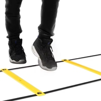 Escalera de Agilidad Ajustable GAIATY AL02 de Alta Calidad, 3m, 6 Peldaños, Amarillo+Negro, Material PP, Equipo de Entrenamiento de Velocidad
