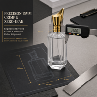 Fabrication en stock – Flacons de parfum en verre haut de gamme personnalisés de 30 ml, 50 ml, 100 ml avec pompe pulvérisatrice et boîte sur mesure