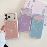 iPhone 17 Pro Max için uygun büyük delikli, çift renkli sıvı silikon ince halka mıknatıslı telefon kılıfı, Apple 17 için cilt hissi veren.