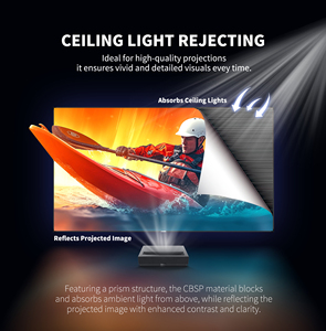 [New Frame Structure] Wupro 120 Inch Lenticular CBSP CLR <b>Projection</b> <b>Screen</b> 16:9 Soft PET Crystal Home Gallery Evo-CBSP-120" Lent - Product Image 4