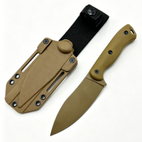Couteau de survie, de camping, de randonnée et de chasse en acier inoxydable à lame fixe pleine longueur, haute dureté, tranchant, personnalisable OEM/ODM/OBM, avec poignée en nylon