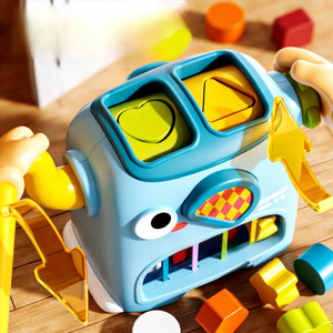 Cubes magiques en plastique en forme d'éléphant Baby SeSeLe, reconnaissance des couleurs, coordination des mains, puzzle éducatif pour la petite enfance, jouet éducatif - Product Image 2