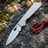 Couteau pliant de survie EDC de haute qualité pour le camping en plein air, en acier inoxydable 3Cr13, pour la chasse, OEM personnalisé, bord biseauté, 200 mm, 1