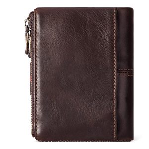 Portefeuille multifonctionnel en cuir véritable, capacité de 20 cartes et 8 billets, haute capacité, anti-vol, <span class=keywords><strong>fenêtre</strong></span> pour carte de crédit, accès rapide - Product Image 2