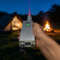 Encendedor Láser Portátil de 120W, Ajustable de 1-10m, Recargable, para Acampar al Aire Libre, con Panel de Pantalla Digital