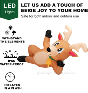 Custom Large <b>Outdoor</b> <b>Decor</b> Christmas <b>Inflatables</b> 10FT Lounging Lying Reindeer for <b>Yard</b> Lawn Garden <b>Holiday</b> Party - Product Image 6