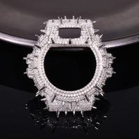 Boîtier de montre personnalisé Iced Out en moissanite pour rappeur, boîtier de remplacement argenté pour DW-6900, pièces de montre CNC personnalisées