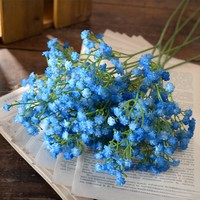 Bunga Gypsophila Baby Breath Artificial Grosir 52cm 3 Tangkai Sentuhan Asli untuk Buket Pernikahan, Dekorasi Meja, Pesta Rumah