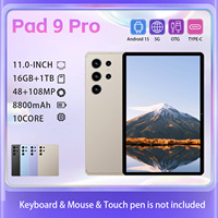 Tablet AI Photography Pad 9 Pro 11 Inci 16GB+1TB 48MP 108MP Kamera Tiga 8000mAh 4G Dual SIM Media Sosial Pembuka Kunci Sidik Jari