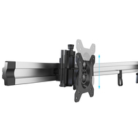 Support de bureau pour ordinateur de 13 à 32 pouces, support triple moniteur en aluminium avec compatibilité VESA 75*75/100*100 mm, noir
