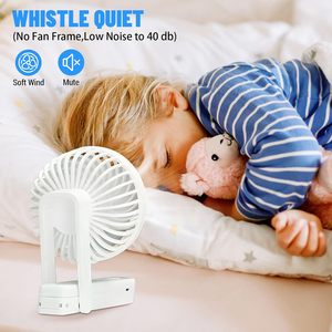 Portable <b>Mini</b> Handheld <b>Fan</b> 4000mAh <b>USB</b> Rechargeable Cooling Brushless Motor Touch Control 3-Speed Outdoor Use 2-4 Hours Plastic - Product Image 2