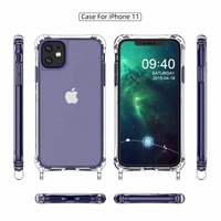 Coques de téléphone étanches et antichoc transparentes à lanière tour de cou, très populaires, pour 17 Pro Max 16 Pro 15 14 X XS 7 8