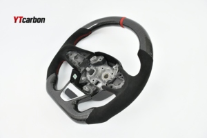 Volant de course personnalisé en fibre de carbone véritable et suède italien YTcarbon pour <span class=keywords><strong>Megane</strong></span> 4ème génération RS <span class=keywords><strong>CC</strong></span> <span class=keywords><strong>GT</strong></span> - Product Image 4