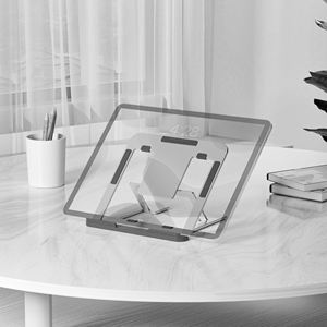 ขาตั้งแท็บเล็ตอลูมิเนียมปรับความสูงได้8ระดับพับ<span class=keywords><strong>ได้</strong></span>สำหรับ iPad pro/ พื้นผิว (บ้าน/สำนักงาน) 10-17" - Product Image 1