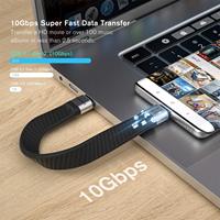 Cable USB C corto, USB 3,2 Gen 2x 20Gbps Transferencia de datos 100W PD Cable plano de carga rápida tipo C, Compatible para tabletas portátiles Teléfonos