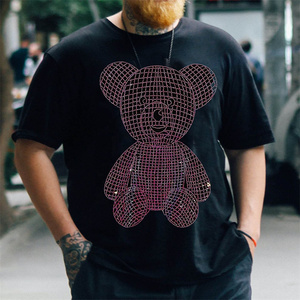 เสื้อยืด OEM แบบกำหนดเอง ประดับด้วยคริสตัล คุณภาพสูง ผลิตจากผ้าฝ้าย 100% - Product Image 2