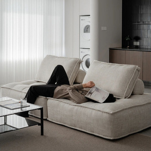 Nuovo sofà quadrato modulare di moda con spugna di riempimento leggero sottovuoto soffice tessuto bianco Design per il Comfort del <span class=keywords><strong>soggiorno</strong></span> - Product Image 5