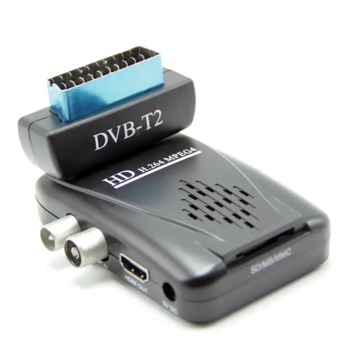 Mini Scart DVB-T2デジタルTV地上波受信機Mpeg4テレビボックス