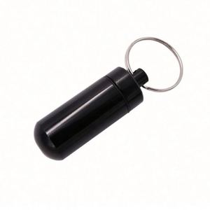 Custom Mini Medicine Aluminium Alloy Micro Pill Holder Pendant Keychain Necklace Container Capsule Storage Bottle Holder - Product Image 2