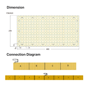 Panneau LED SMD2835 à haute luminosité Ra>95, PSB282C, 288 LED, DC24V, 30W, angle de faisceau de 120°, 2700K-6500K, 240x480x6,5mm, IP20, moderne - Product Image 5