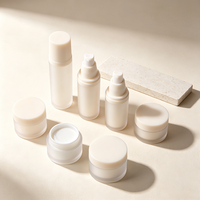 Lot d'emballages cosmétiques rose poudré en gros – Flacons de lotion givrés vides 30g 50ml et pots pour routine de soin en vrac
