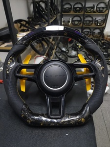 Volant de direction en fibre de carbone pour l'intérieur de la voiture, pour Porsche Len KR AD Cayenne Panamera 911 997 985 981 Mk2 Boxed Steyr Cayman 987 - Product Image 1