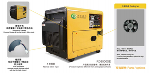 Bộ Máy Phát Điện Diesel Chạy Điện 3Kw 50Hz 60Hz Độ Rung Thấp Siêu Im Lặng Bộ Biến Tần Năng Lượng Không Dùng Điện Một Xi Lanh Dự Phòng - Product Image 2