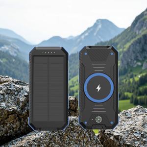 Batterie externe solaire sans fil étanche 10000 mAh pour urgences en extérieur, idéale pour téléphones portables (vente en gros) - Product Image 6