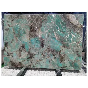 Good Price Luxurious Amazonite Green Polished Quartzite Amazon Green Granite Slabs For High-end Villa