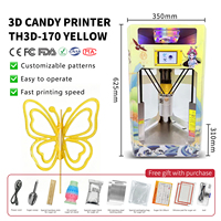 Impresora 3D de Alimentos con Control Táctil Inteligente TH3D-170A, Máquina para Hacer Dulces, Chocolates y Piruletas 3D con Logotipo Personalizado y Software Gratuito
