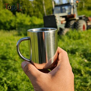Topjlh Sublimation <span class=keywords><strong>en</strong></span> <span class=keywords><strong>gros</strong></span>, <span class=keywords><strong>tasse</strong></span> de camping <span class=keywords><strong>en</strong></span> acier inoxydable de 300 ml pour sublimation, logo personnalisé, <span class=keywords><strong>tasse</strong></span> thermique de qualité alimentaire 304 - Product Image 2