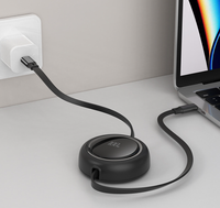 Boîte de rangement pour câble de données extensible automatique, câble de données à charge rapide 100W, adapté aux appareils Apple et Android Type-C