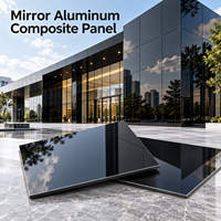 Panneau composite en aluminium miroir cuivre 3 mm, taille personnalisée pour la décoration de cloisons de bureau