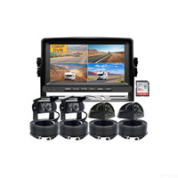 Kit de moniteur de caméra de recul IPS AHD de 7 pouces pour camions 1080P enregistrement en boucle étanche Quad Split moniteur CCD vue nocturne inversée