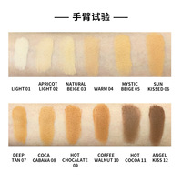 Poudre compacte de maquillage bronzante à couvrance complète multi-usage adoucissante pour le visage personnalisée