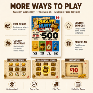 Free Design Treasure Hunt Pull Tab Seal Cards Custom Break Open Tickets with Personalized Symbols Gameplay and Prizes for Events - Product Image 5