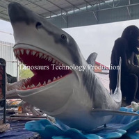 Modèle d'animal animatronique sur le thème marin Ocean Park, grand modèle de requin animatronique en usine
