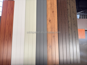 Tốt Bán Gỗ Hạt Bị Cô Lập Bảng Điều Chỉnh Kim Loại Siding Polyurethane Bánh Sandwich Bảng Điều Khiển Cho Hội Thảo Chất Lượng Cao Hội Đồng Quản Trị Chất Liệu - Product Image 4