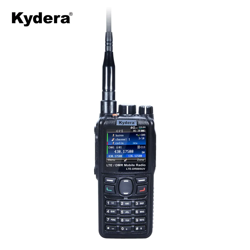 Kydera kyd vhf uhf 4g LTE-DR880UV dmr + poc, compatível com mototrbo ht, rádio de dois canais, alcance de 50km