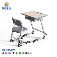 Ensemble de chaise et de bureau ergonomiques réglables pour élèves du primaire, bureaux et chaises réglables en hauteur pour l'école