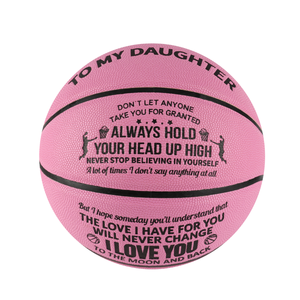 Ballon de basketball gonflable d'intérieur personnalisé avec logo, en cuir PU composite, vessie en caoutchouc naturel, durable, écologique, taille 7, 620-650g - Product Image 1