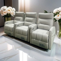 Meistverkauftes Relaxsofa-Set Möbel Elektrische Relaxsessel mit Getränkehalter USB-Ladeanschluss für Villa Keller Wohnzimmer