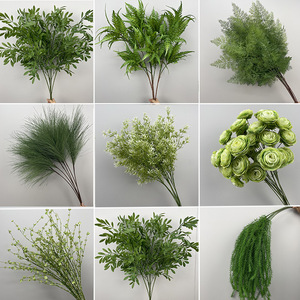 Plantes artificielles réalistes et écologiques en plastique, fleurs de gypsophile et d'eucalyptus de 100 cm pour la décoration de mariage - Product Image 1