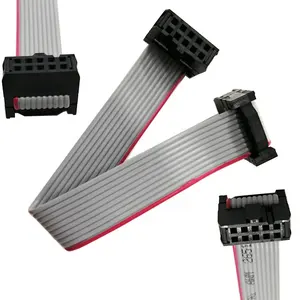 custom idc ribbon cable 3 4 5 6 7 8 9 10 12 13 14 16 18 20 24 26 28 30 40 pin female ribbon cable