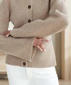 2026 Supplier Custom Knitwear <strong>Cardigan</strong> Oversized Quality European Button <strong>Black</strong> Knitted Sweater <strong>Cardigan</strong> Coat Women <strong>With</strong> <strong>Pocket</strong> - Product Image 3