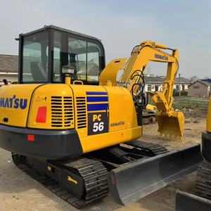 Excavadora Usada Komatsu PC56 PC60 6 Toneladas 5.6 Toneladas Excavadora de Segunda Mano con Pocas Horas de Trabajo Mini Excavadora Usada con Motor Original - Product Image 1