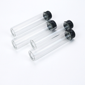 Tube en verre transparent de qualité cosmétique, résistant à l'eau, avec bouchon à vis, pour le stockage de cônes roulés, taille King Size, 22*120mm - Product Image 2