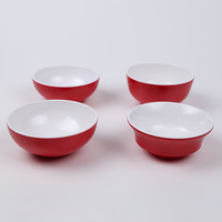 Bol à riz et à soupe jetable en mélamine A8, couleur unie moderne, haute qualité, kit d'ustensiles pour fêtes, restaurants commerciaux, petite vaisselle en porcelaine