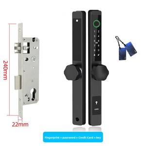 Porte intelligente en aluminium à pont thermique GLGW avec empreinte digitale, étanche, étroite, pour extérieur, avec application, mot de passe électronique, installation facile <span class=keywords><strong>SPA</strong></span> - Product Image 2