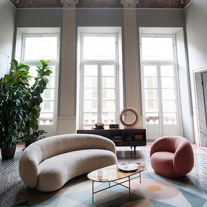 طقم أرائك بتصميم إبداعي على الطراز الاسكندنافي بلون رمادي، أريكة عصرية للغرف الصغيرة والإقامات المنزلية - Product Image 6